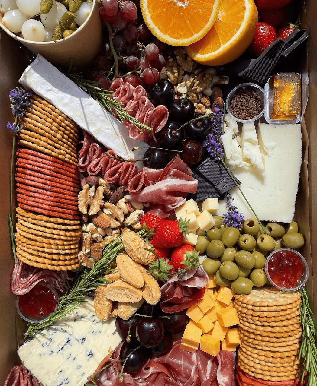 Meat and cheese nibble box